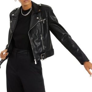 NWWT Danielle Bernstein Black Leather Jacket